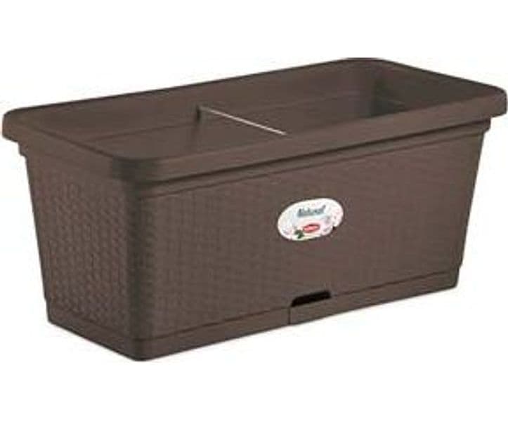 Fioriera Natural Moka con Riserva D'Acqua 80 cm CMX40X34H 66 l Stefanplast - 2