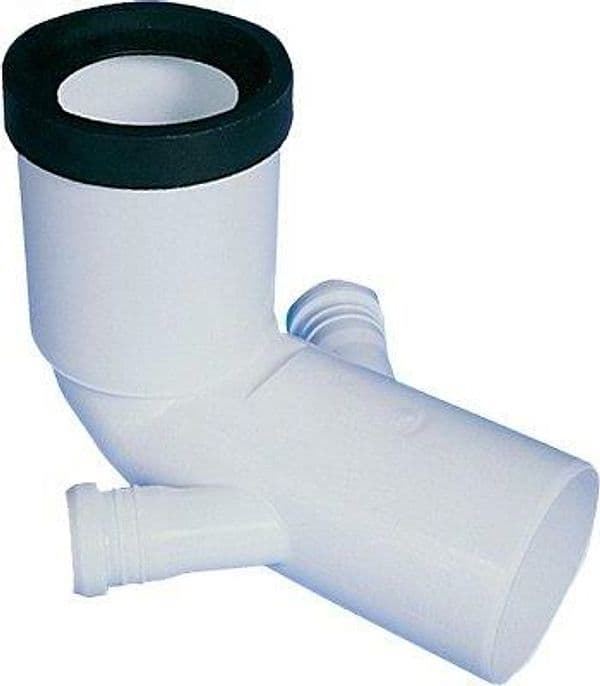 Curva WC Prolungata con 2 Attacchi Scarico Idrico Pp Bianco Mm 90X40 – Autres