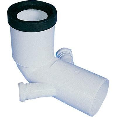 Curva WC Prolungata con 2 Attacchi Scarico Idrico Pp Bianco Mm 90X40 - 2