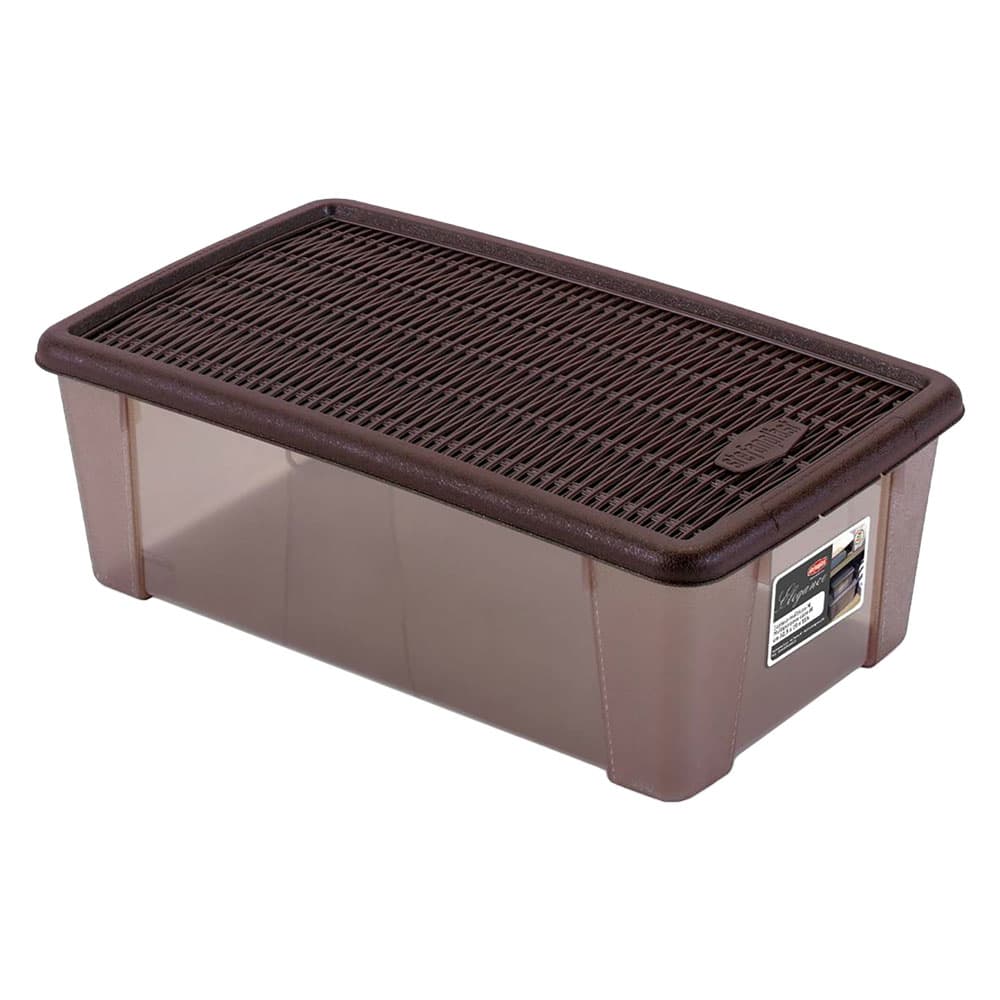 Scatola Multiuso Xxl Moka Stefanplast Elegance Box 59 X 39 X 17 cm