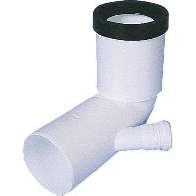 Curva WC Prolungata con 1 Attacco Scarico Idrico Pp Bianco Mm 90X40 - 2