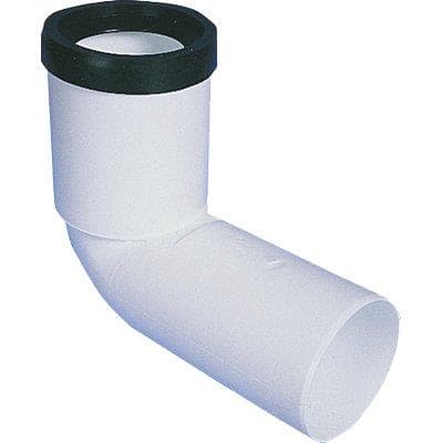 Curva WC Prolungata Scarico Idrico ad Innesto Pp Bianco 90 mm 2 Pezzi - 2