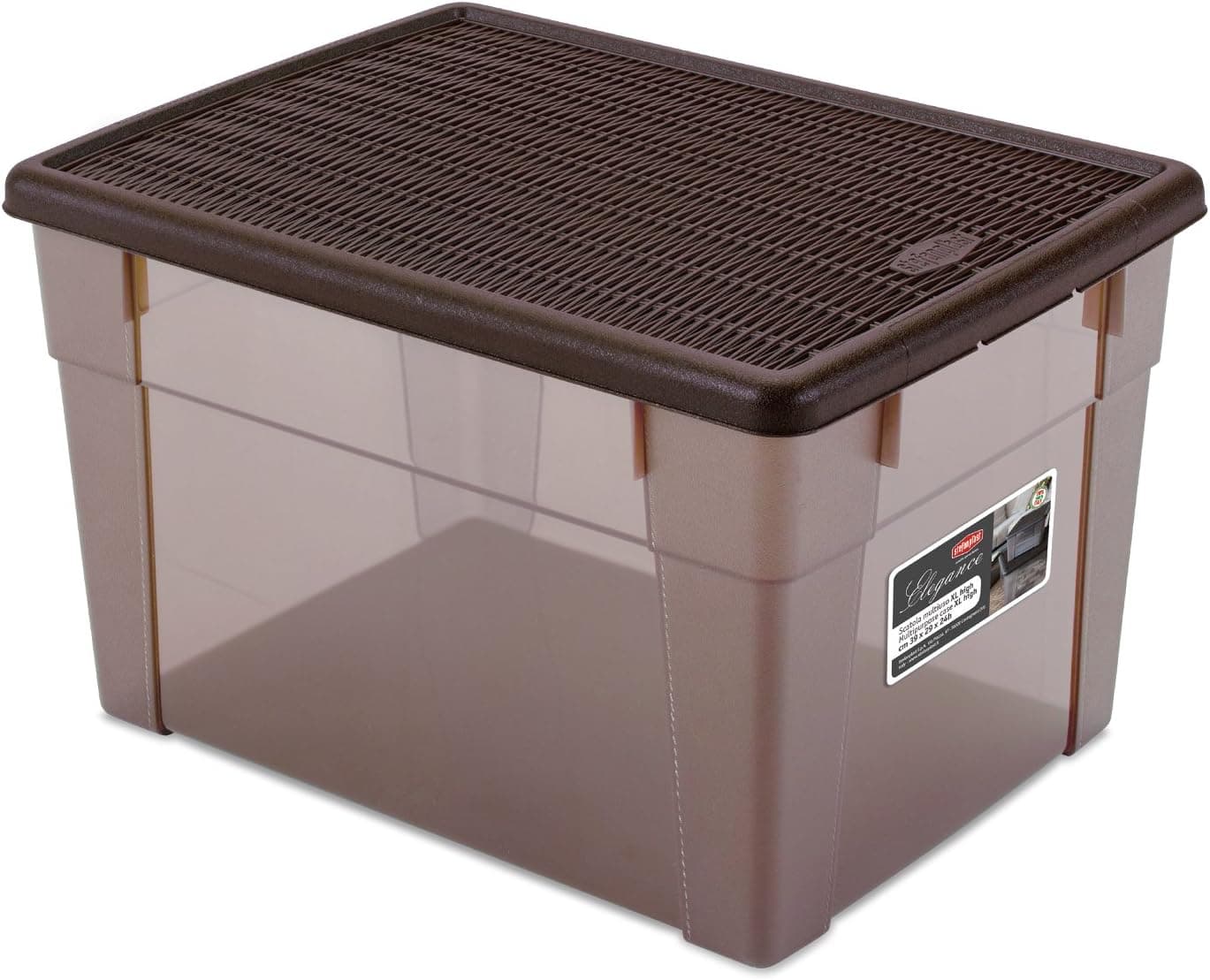 Scatola Multiuso Xl Moka Moka Stefanplast Elegance Box 39 x 29 x 24 cm - 2