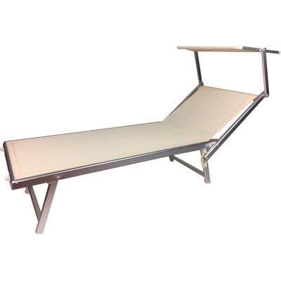 Lettino Malibu Pool Domus Alluminio Text Bianco H 71 x 188 cm 41 cm 2 Pezzi - 2