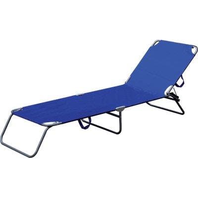 Lettino Sand Domus Acciaio Poly Blu Cm 58X190 H.cm 27 - 2