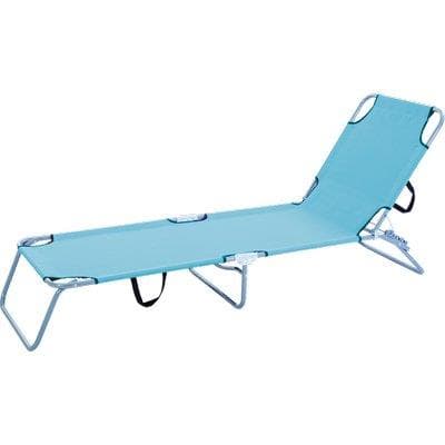 Lettino Male Domus Acciaio Poly Celeste Cm 58X190 H.cm 27 - 2
