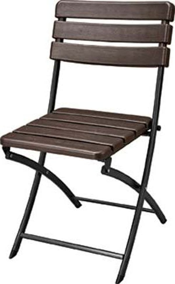 Sedia Wood Domus Hdpe Marrone Acciaio H 55 x 46 cm 81 cm 2 Pezzi - 2