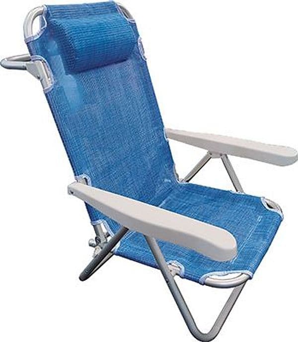 Spiaggina Comfort Domus Alluminio Text Blu Cm 61X53 H.cm 81 - 2
