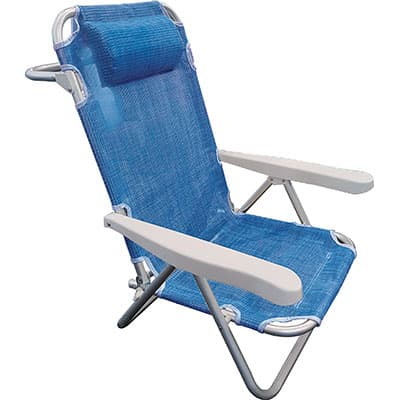 Spiaggina Comfort Domus Alluminio Text Blu Cm 61X53 H.cm 81 - 2