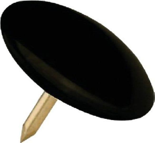 Puntina Disegno Ottonata Testa Plastica Nero 70 Pezzi - 2