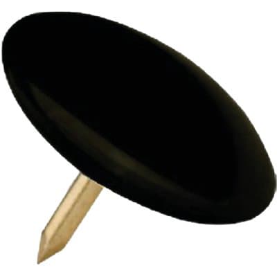 Puntina Disegno Ottonata Testa Plastica Nero 70 Pezzi - 2