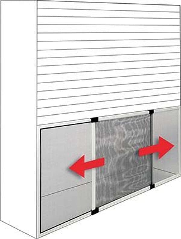 Zanzariera Finestra Estensibile Effe Allum Argento Fibra Vetro PVC Cm 50 - 2