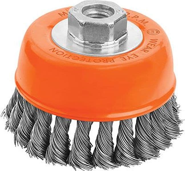 Spazzola Acciaio Ritorto a Tazza con Fil 7701 Wokin 75 F 6 Pezzi