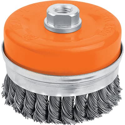Spazzola Acciaio Ritorto a Tazza con Fil 7702 Wokin 75 F 2 Pezzi - 2