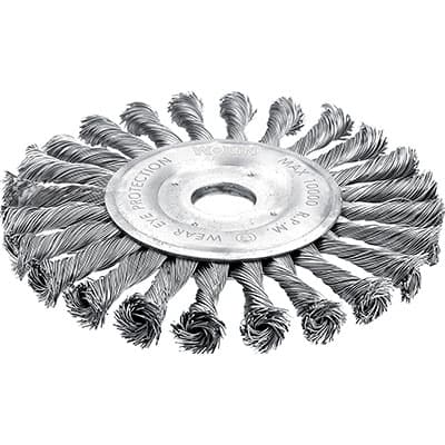 Spazzola Acciaio Ritorto con Foro 7706 Wokin 125 mm 22,2 mm 4 Pezzi - 2