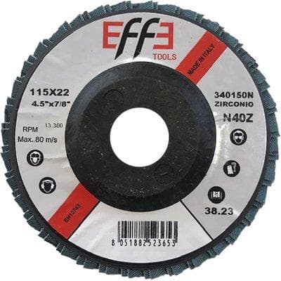 Disco a Lamelle Radiali Zirconio Effe Grana 120 115 x 22,2 mm 10 Pezzi - 2