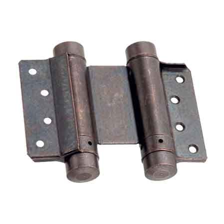 Cerniera a Molla Doppia Azione 100 mm Ottonata 2 Pezzi - 2