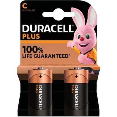 Pila Mezza Torcia C PLUS100 Power Duracell Alcalina 1,5 V 2 Pezzi - 2