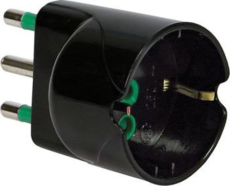 Adattatore Schuko Garanti Nero 2P con T 16A 10 Pezzi - 2