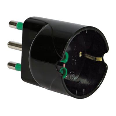 Adattatore Schuko Garanti Nero 2P con T 16A 10 Pezzi - 2