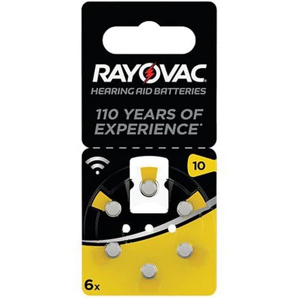 Pila Apparecchio Acustico Rayovac 10 Varta Giallo 6 Pezzi - 2