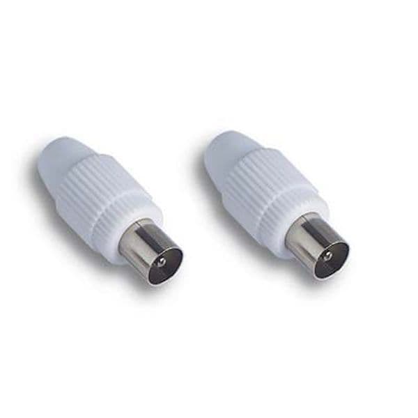 Spina Dritta Coassiale Tv Self Fme Ohm 75 9,5 mm 2 Pezzi - 2