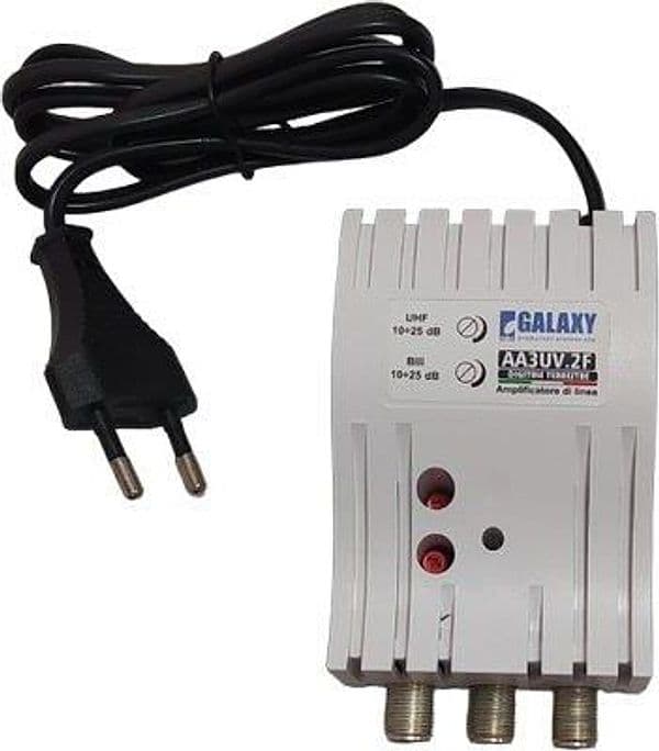 Amplificatore Tv Autoalimentato 5G Ingresso 1 Uscite 2 Connessione F - 2