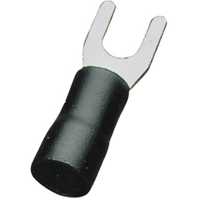 Terminale a Forcella a Stringere Nero 6,3 mm 20 Pezzi - 2