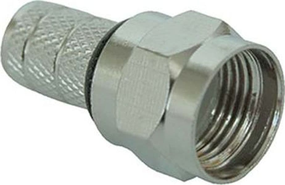 Connettore F a Vite Coassiale Tv per 6,4 mm 10 Pezzi - 2