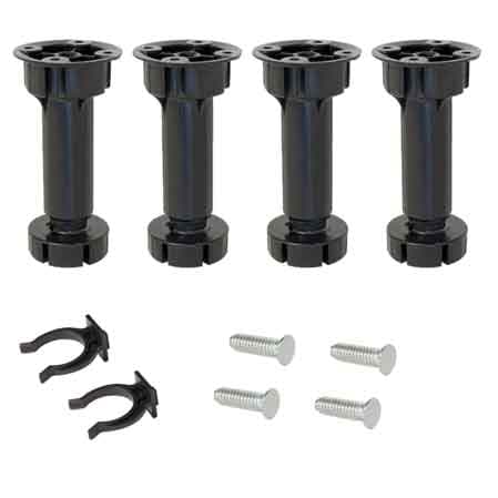 Kit Piedi con Base e Pinza per Mobili Ø 40 mm 100 mm 130H - 2