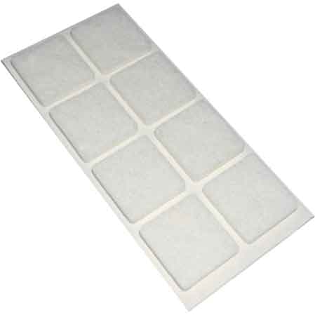Feltrini Quadrati 30 x 30 mm Blister Bianco 6 Pezzi - 2