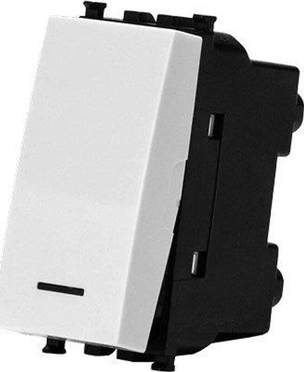 Pulsante Unipolare Avp Bianco a 16 250 V 8 Pezzi - 2