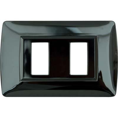 Placca Coprifrutti Magic Line Nylon Nero Posti 2 120 x 80 mm 2 7407420 - 2
