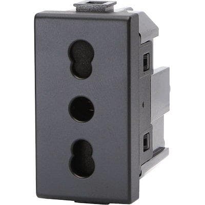 Presa Abm Nero a 10 a 16 2P con T 250 V 8 Pezzi - 2