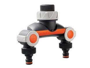 Presa Rubinetto a 2 Vie con Regolatore Moderatore Ø ¾ 20 MMX27 2 Pezzi - 2