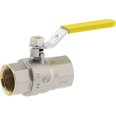Valvola Sfera Gas con Leva Ff Futurgas Fiv Ottone Nichelato 1 2 F 6 Pezzi - 2