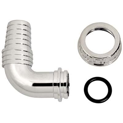 Portagomma Curvo con Ghiera Scarico Lavatrice 17 a 22 mm 1 F 10 7760185 - 2