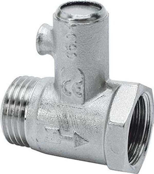 Valvola Sicurezza per Scaldacqua 366 Itap Ottone Nichelato 1/2mf 5 Pezzi - 2