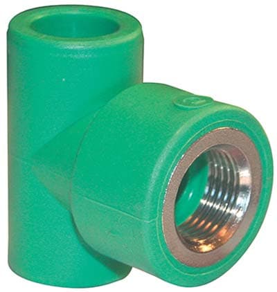 Tee Ppr a Saldare Filetto Femmina Verde 2FX20 20 x 1 mm 10 Pezzi - 2
