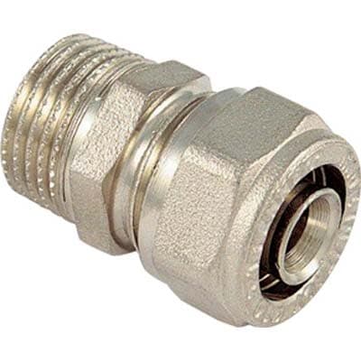 Manicotto Multistrato Filetto Maschio Bampi Ottone 20 mm x ½ M 10 Pezzi - 2
