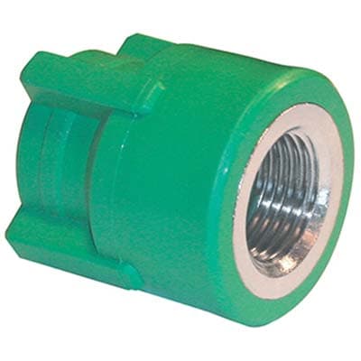Manicotto Ppr a Saldare Filetto Femmina Verde Ottone 25 mm x ½ F 10 Pezzi - 2