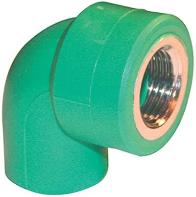 Gomito Ppr a Saldare 90 ° Filetto Femmina Verde Ottone 25 mm x ½ F 5 Pezzi - 2
