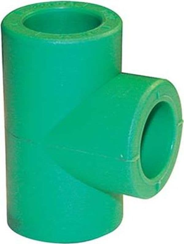 Tee Ppr a Saldare Ridotto Verde 25 x 20 x 25 mm 10 Pezzi - 2