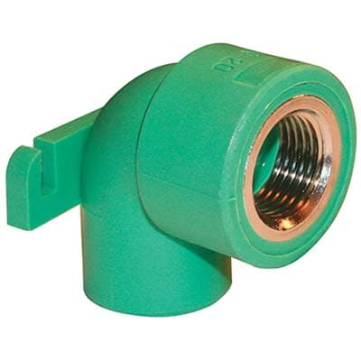 Gomito Ppr a Saldare 90 ° F.femmina con Staffa 20 mm x ½ F 10 Pezzi - 2