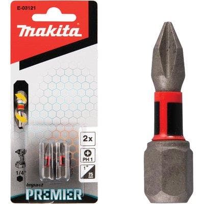 Inserto Croce Phillips per Avvitatore Impulsi Makita PH 1 x 25 mm 2 Pezzi - 2