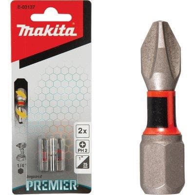 Inserto Croce Phillips per Avvitatore Impulsi Makita PH 3 x 25 mm 2 Pezzi - 2