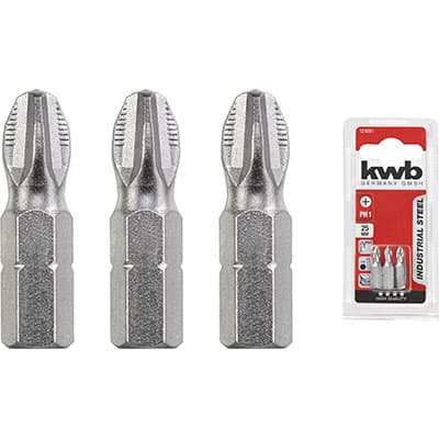 Inserto Croce Phillips per Avvitatore Kwb PH 3 x 25 mm 3 Pezzi - 2