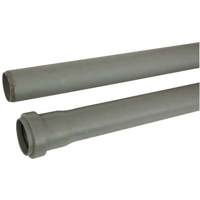Tubo Scarico Idrico ad Innesto 1 Bicchiere Pp Grigio 40 mm 150 cm 10 Pezzi - 2