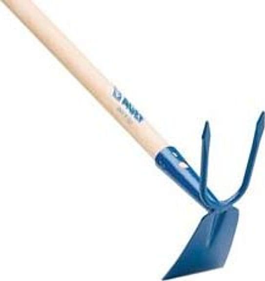 Zappino Quadro Bidente con Manico in Legno Agef