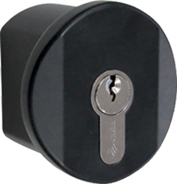 Pomolo Antipanico Esterno 07078.35 Cisa con Cilindro Vern Nero - 2